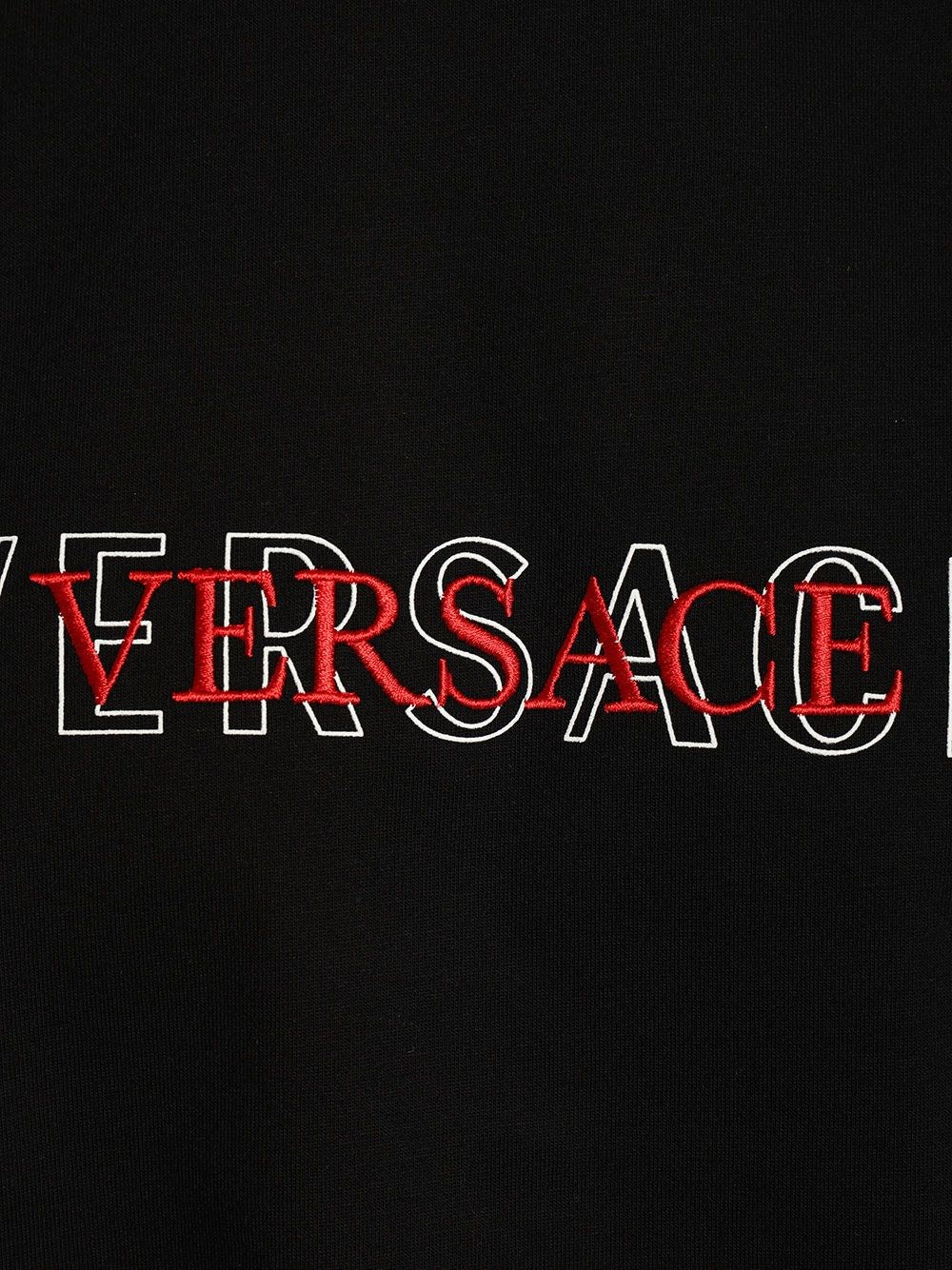Versace Men T-Shirt With Embroidered Logo VERSACE