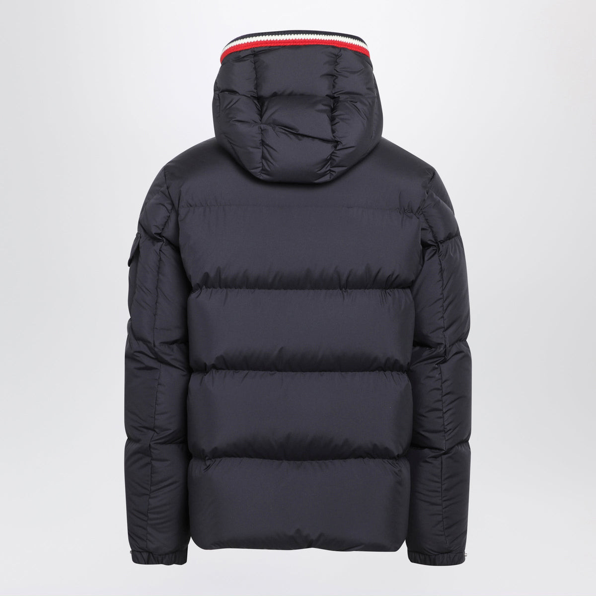 Moncler Navy Blue Lacfroid Short Down Jacket In Polyester With Hood Men MONCLER