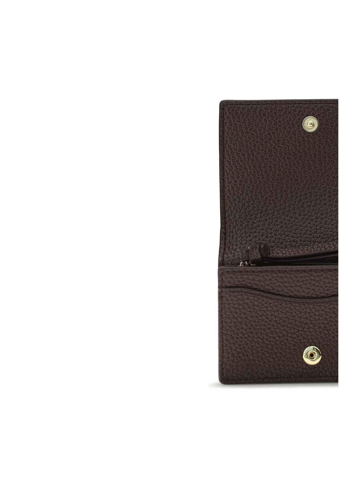 Ganni Women Flap Card Holder In Grained Leather GANNI