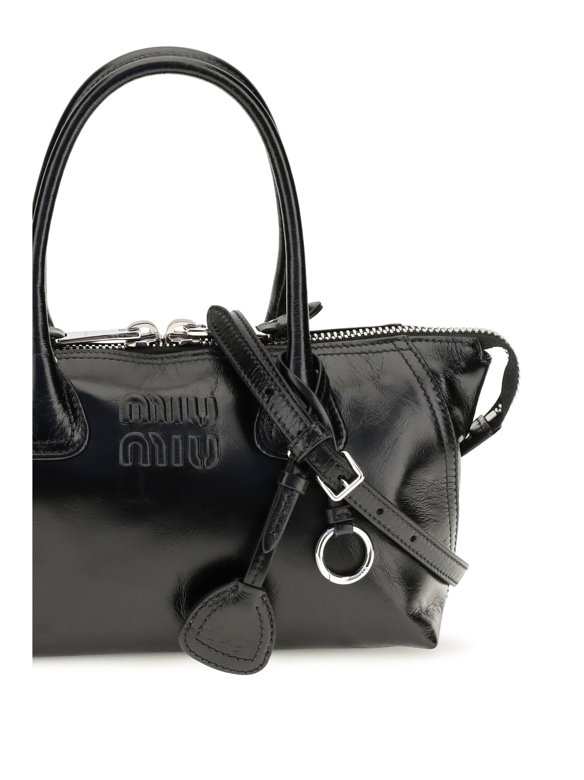 Miu Miu Women Glossy Leather Handbag