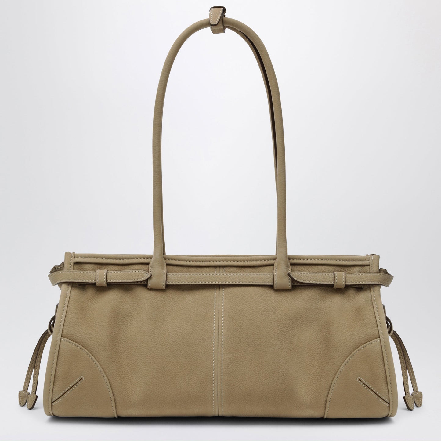 Prada Bonnie Medium Handbag In Beige Nubuck Leather Women PRADA
