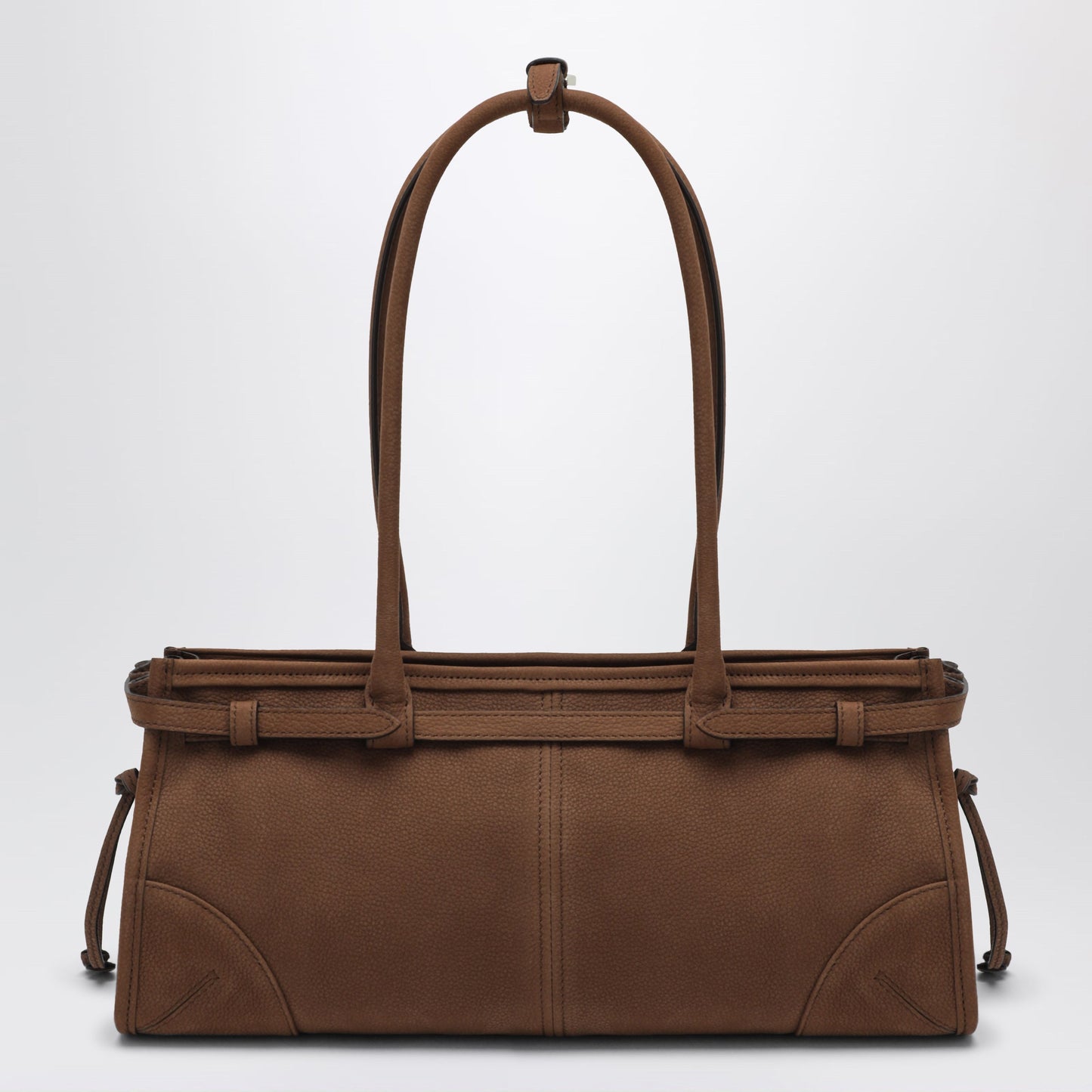 Prada Handbag Bonnie Medium In Cacao Nubuck Leather Women PRADA
