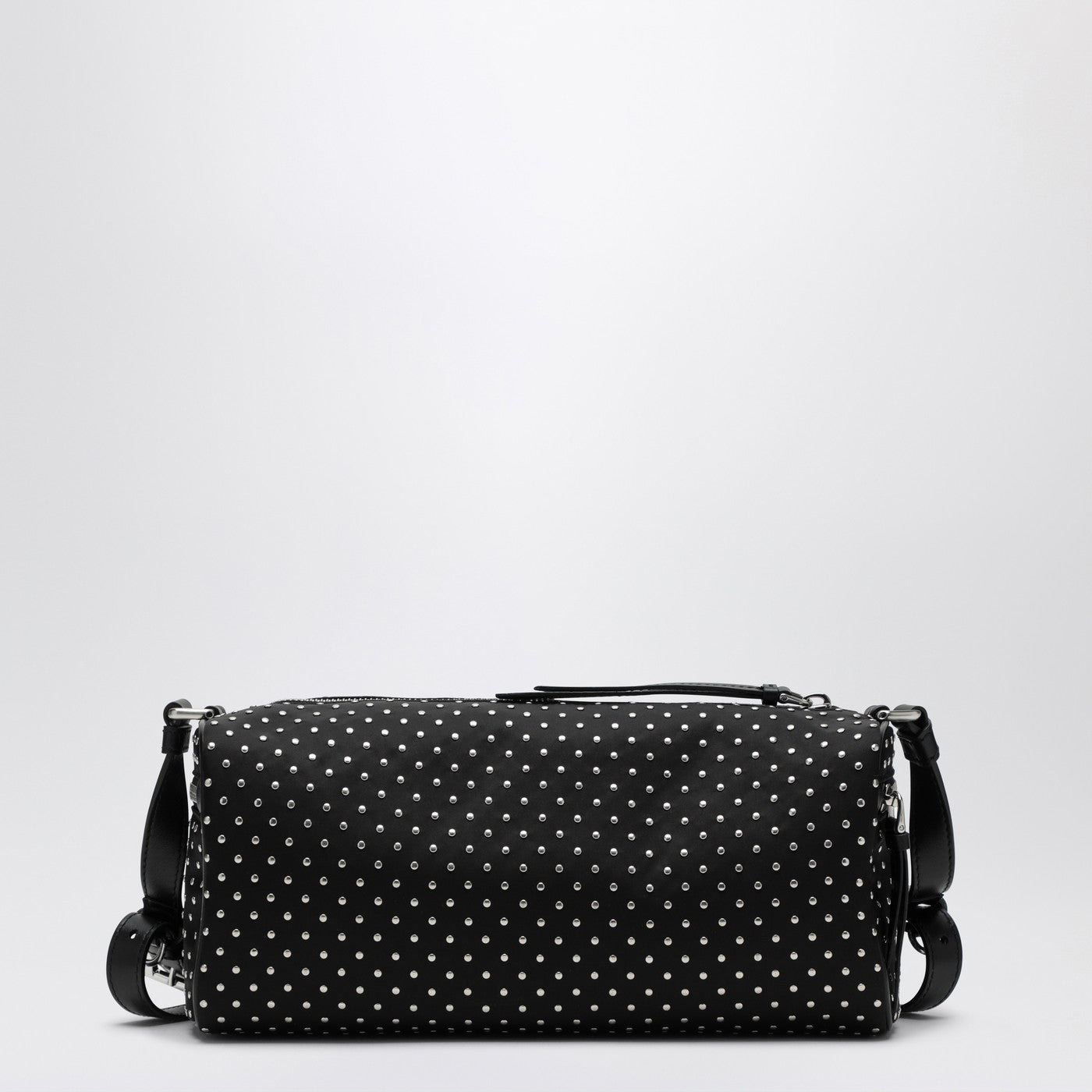 Prada Black Re-Nylon Shoulder Bag With Studs Women PRADA