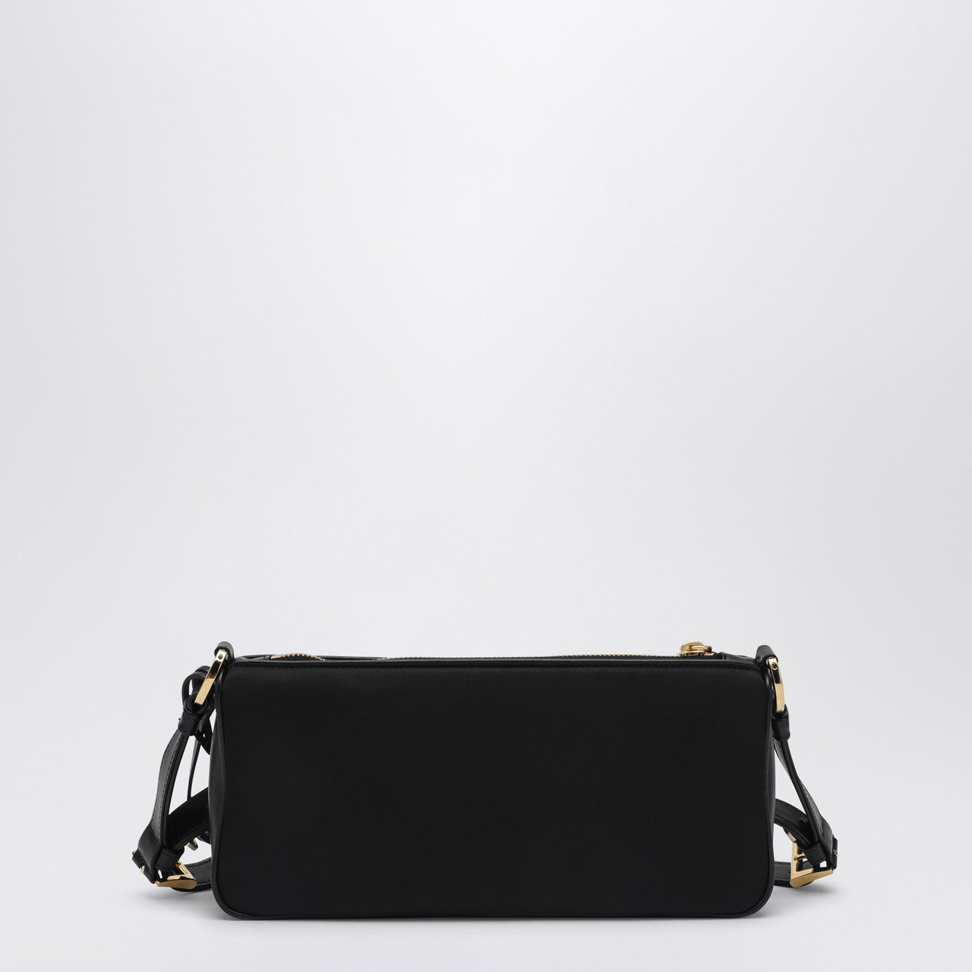Prada Black Re-Nylon And Leather Bag With Padlock Women PRADA