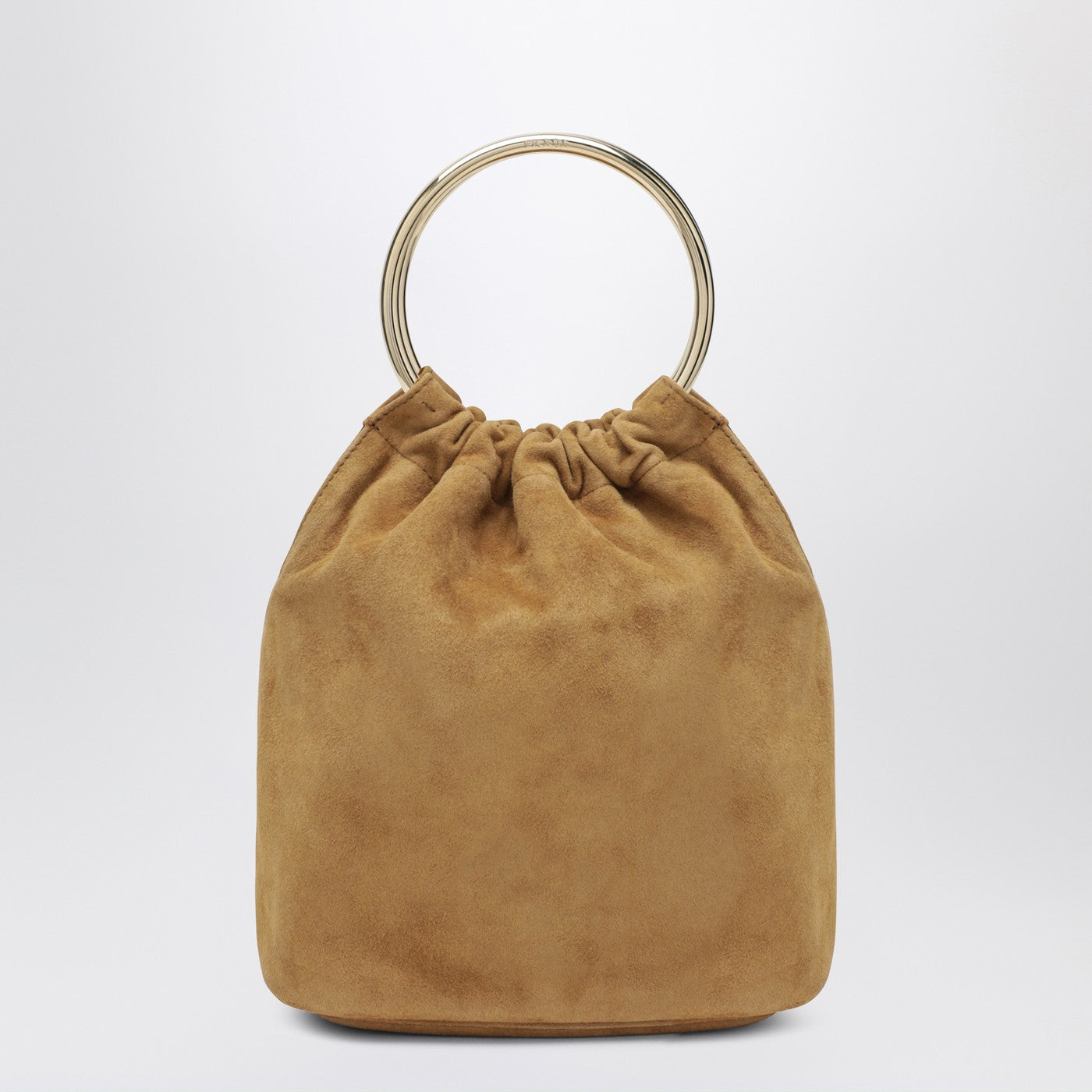 Prada Mini Bucket Bag In Cinnamon Suede Women PRADA