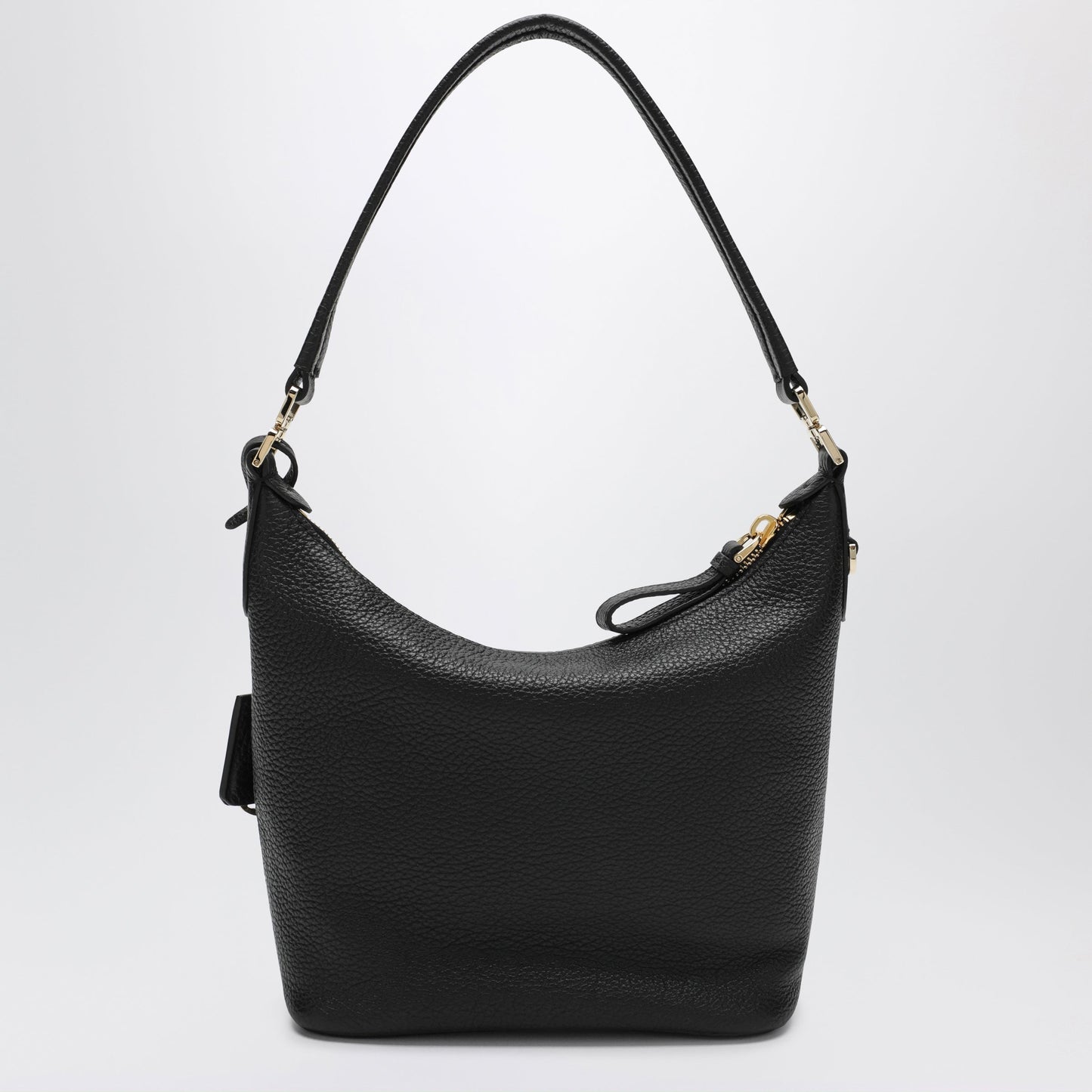 Prada Small Black Leather Hobo Bag Women PRADA