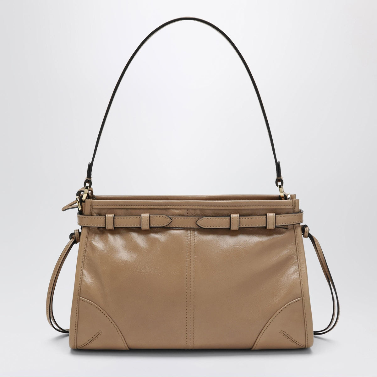 Prada Small Bonnie Top-Handle Bag In Cameo Calf Leather Women Women PRADA