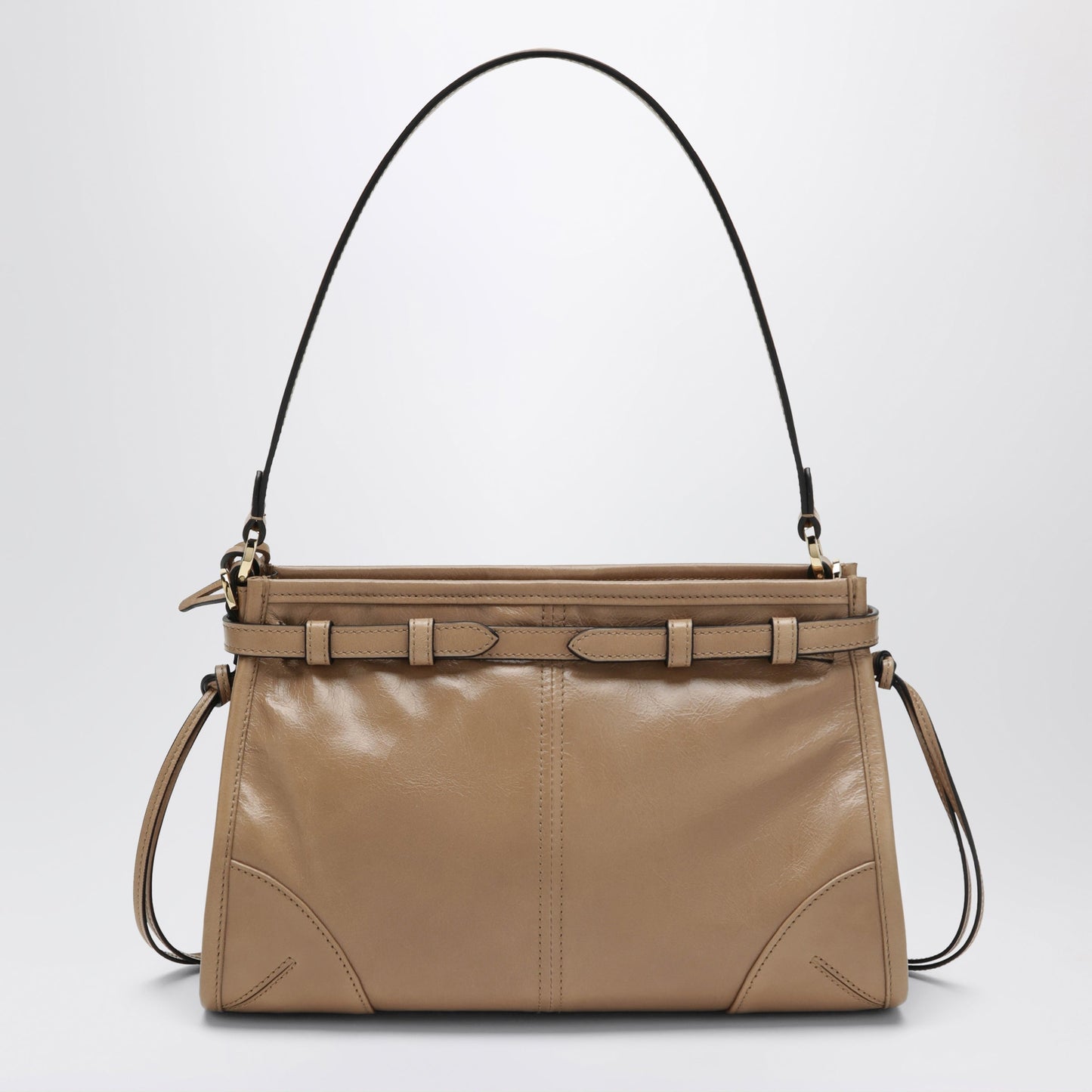 Prada Small Bonnie Top-Handle Bag In Cameo Calf Leather Women PRADA