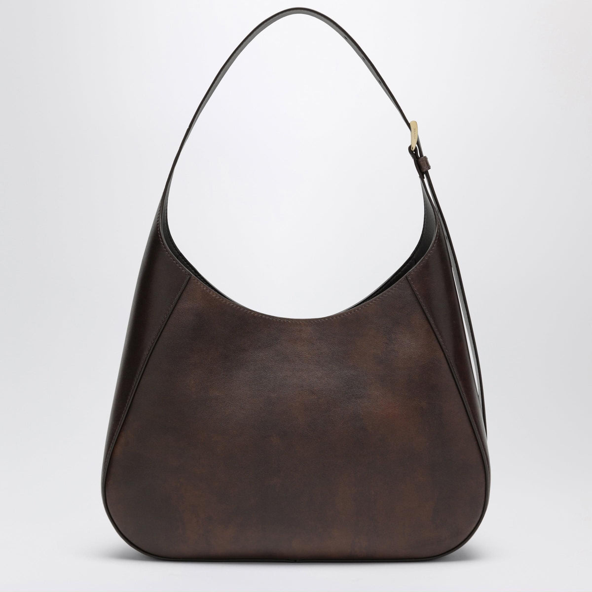 Prada Boogie Medium Brown Leather Hobo Bag Women PRADA