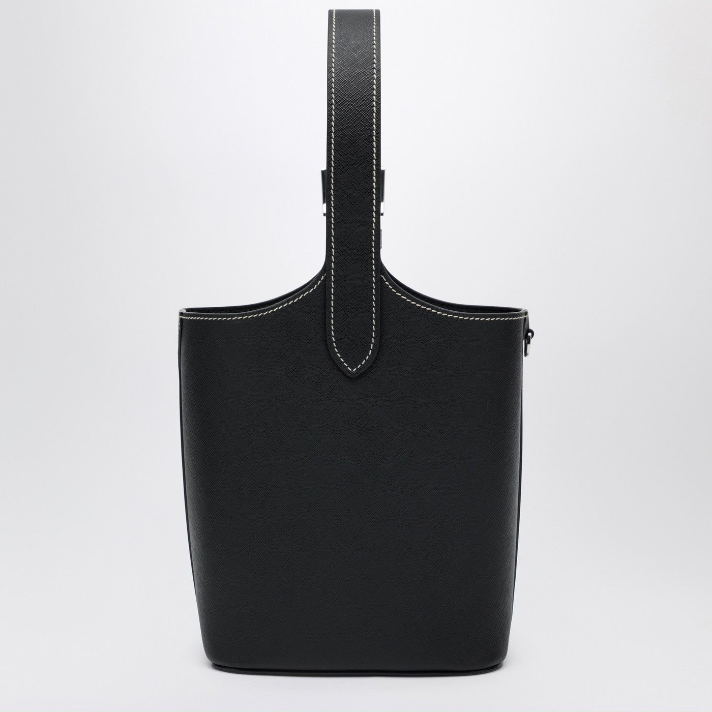 Prada Black Smooth Leather Bucket Bag Women PRADA