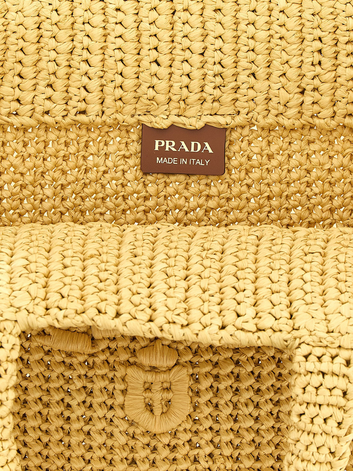 Prada Women Crochet Raffia Shopping Bag PRADA