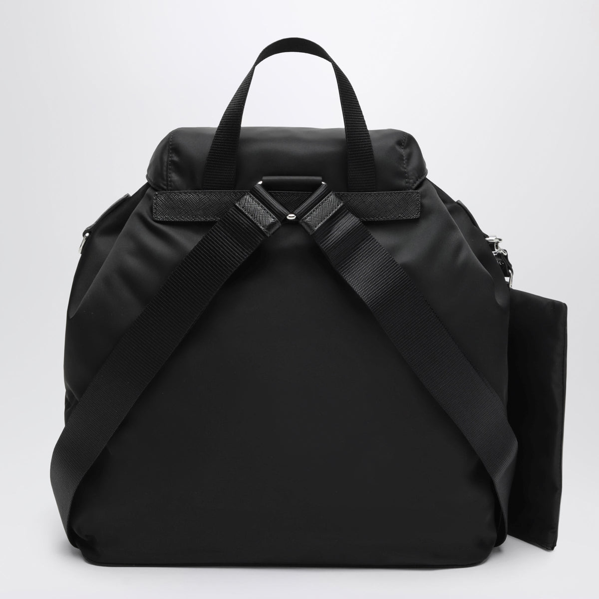 Prada Re-Nylon And Saffiano Backpack With Black Pouch Women PRADA