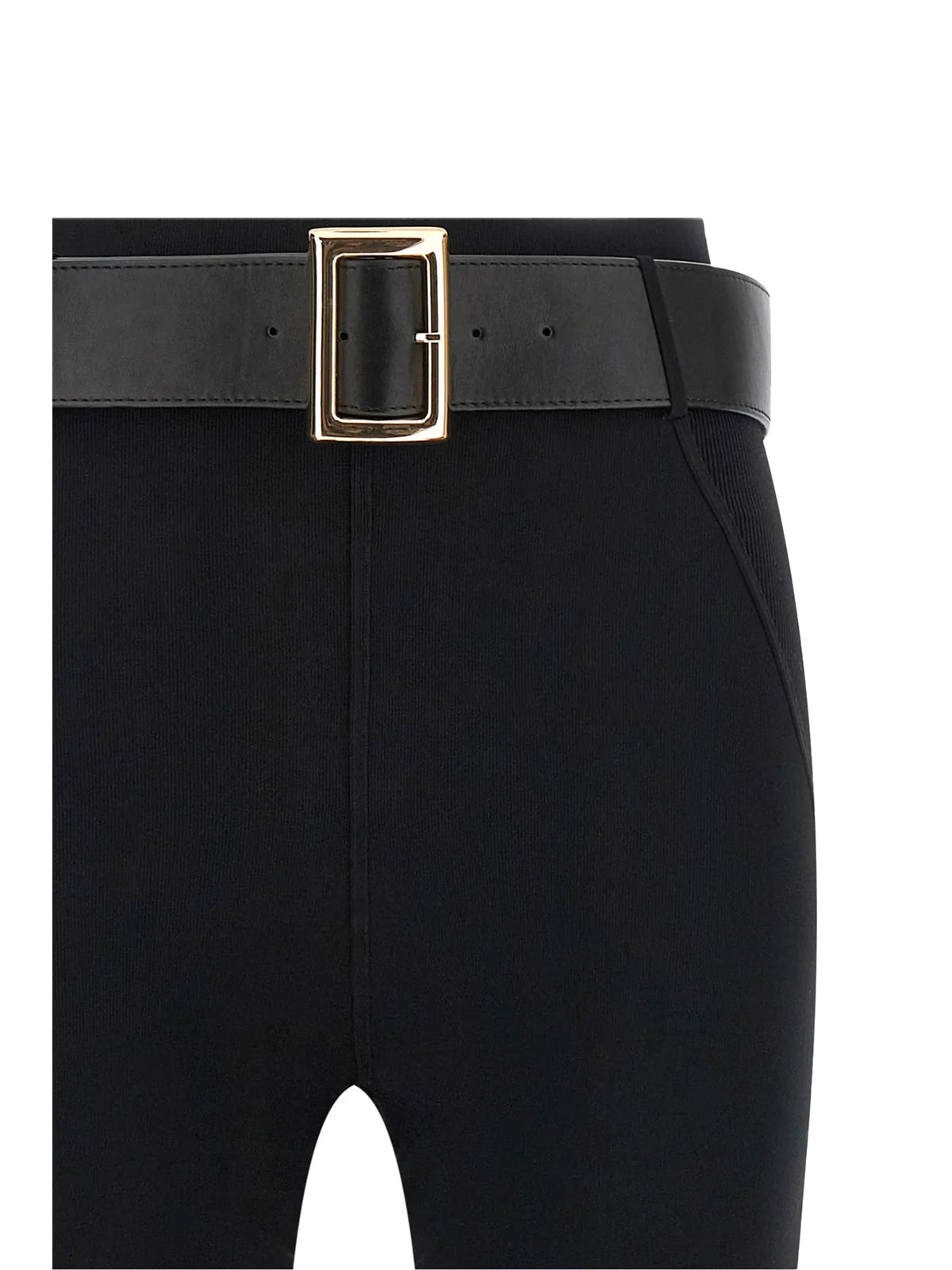 Self-Portrait Women Stretch Jersey Leggings With Belt SELF-PORTRAIT