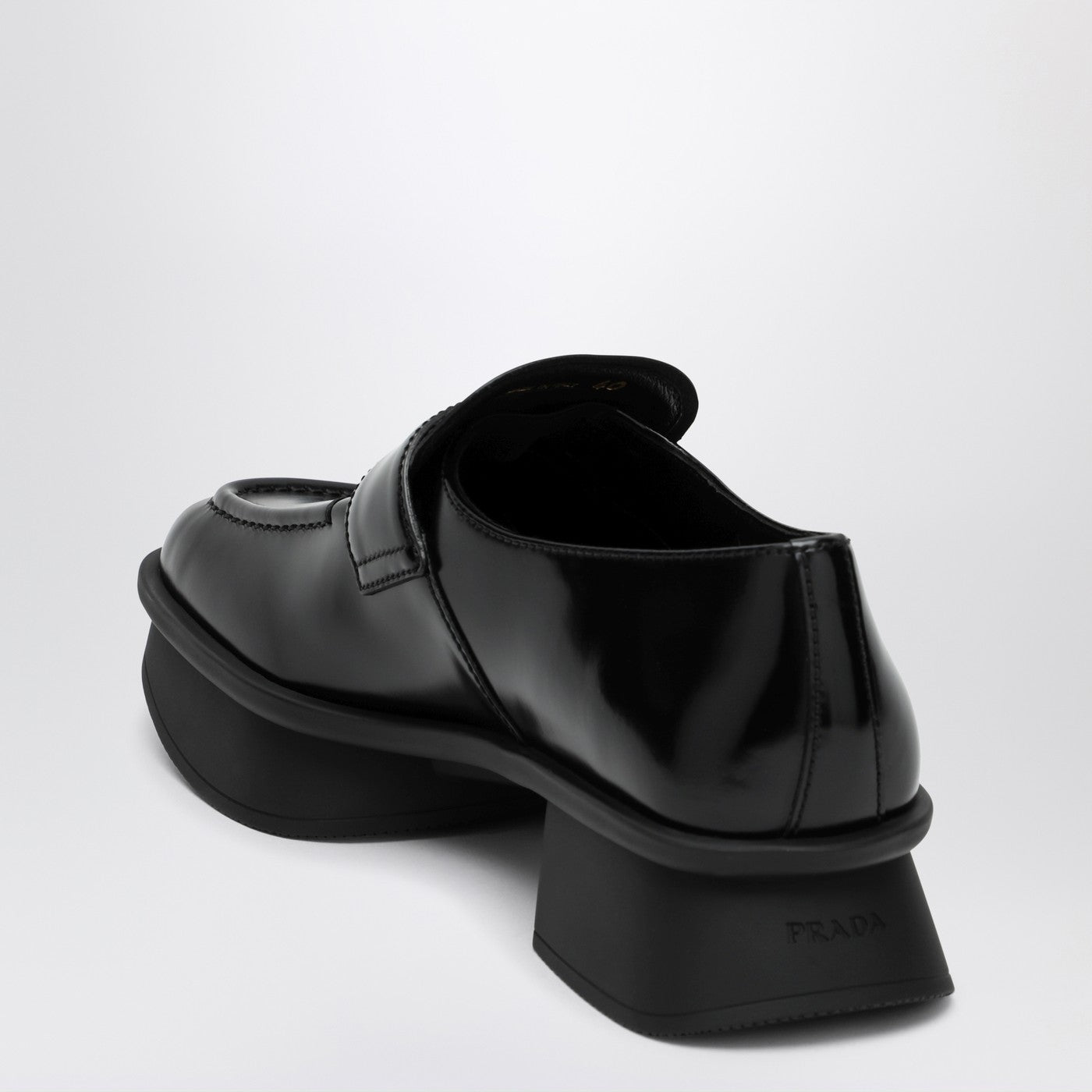 Prada Black Brushed Leather Moccasins Equal Women PRADA