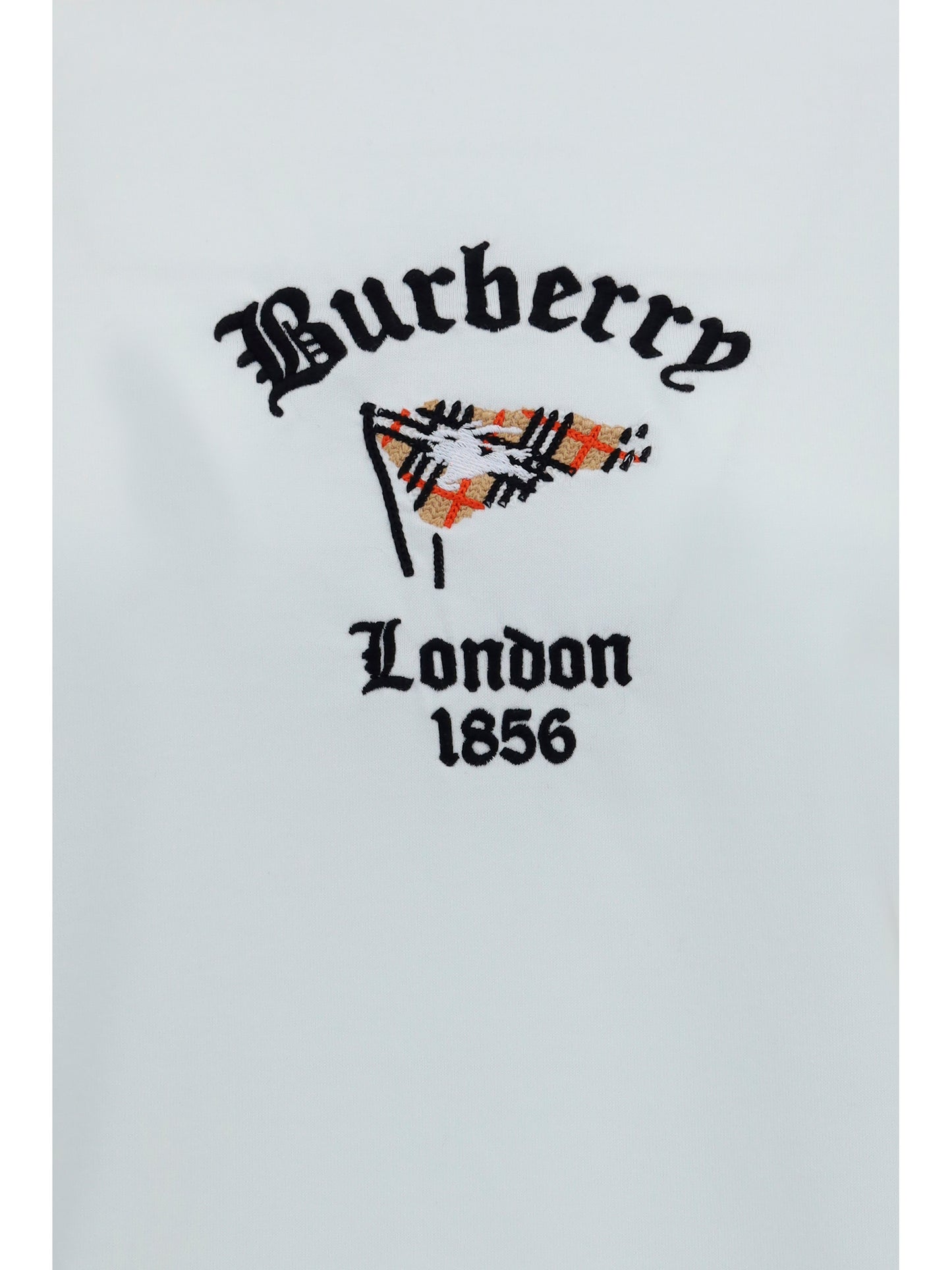 Burberry Women Cotton T-Shirt With Check Flag BURBERRY