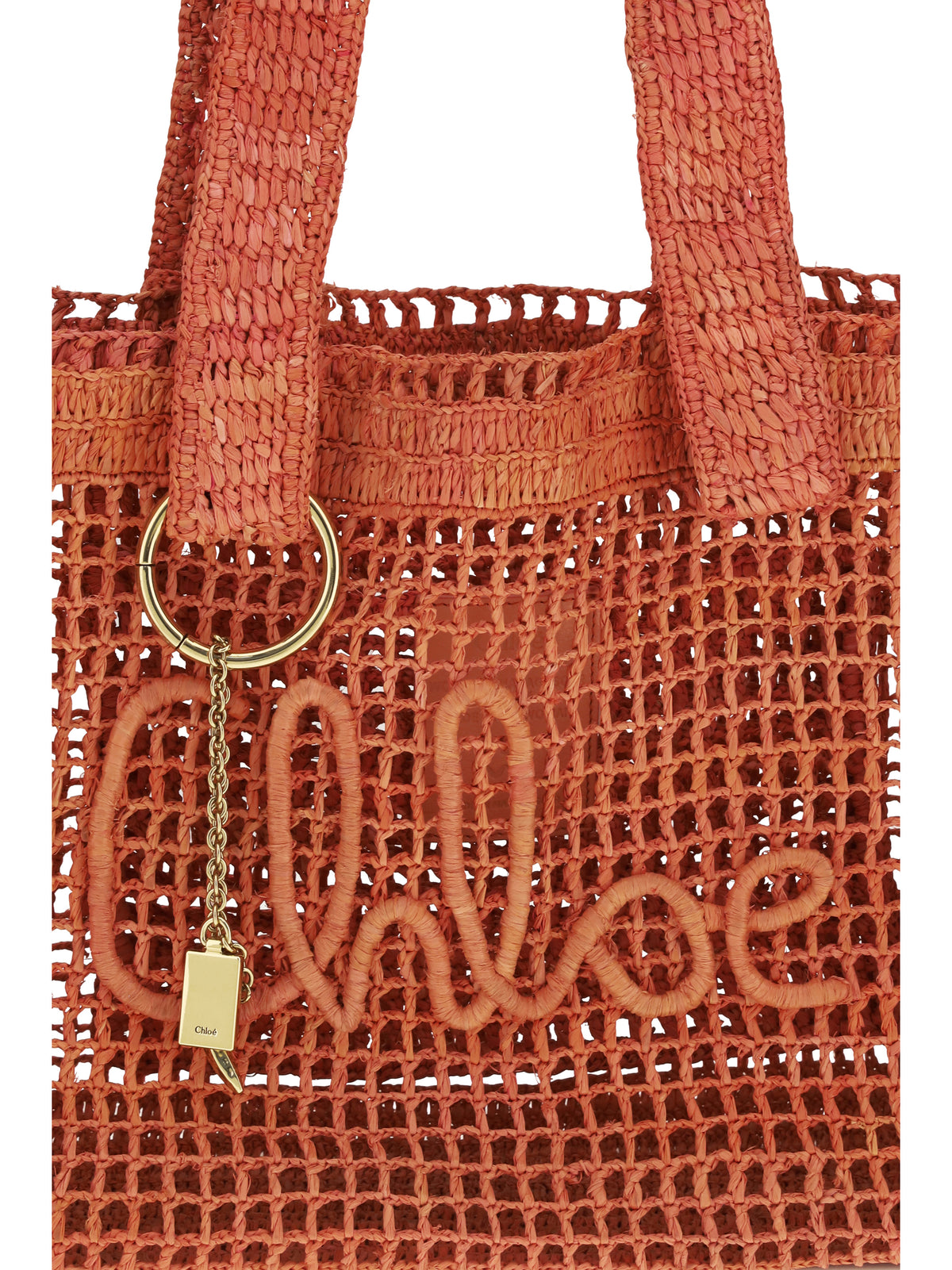 Chloé Women East-West Summer Banana Raffia Tote Bag CHLOE