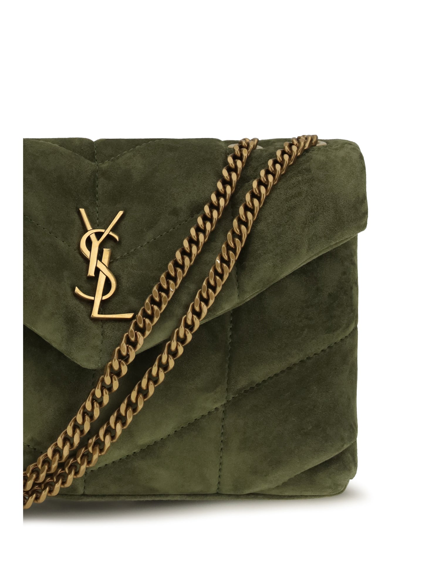 Saint Laurent Women Loulou Puffer Toy Suede Shoulder Bag SAINT LAURENT