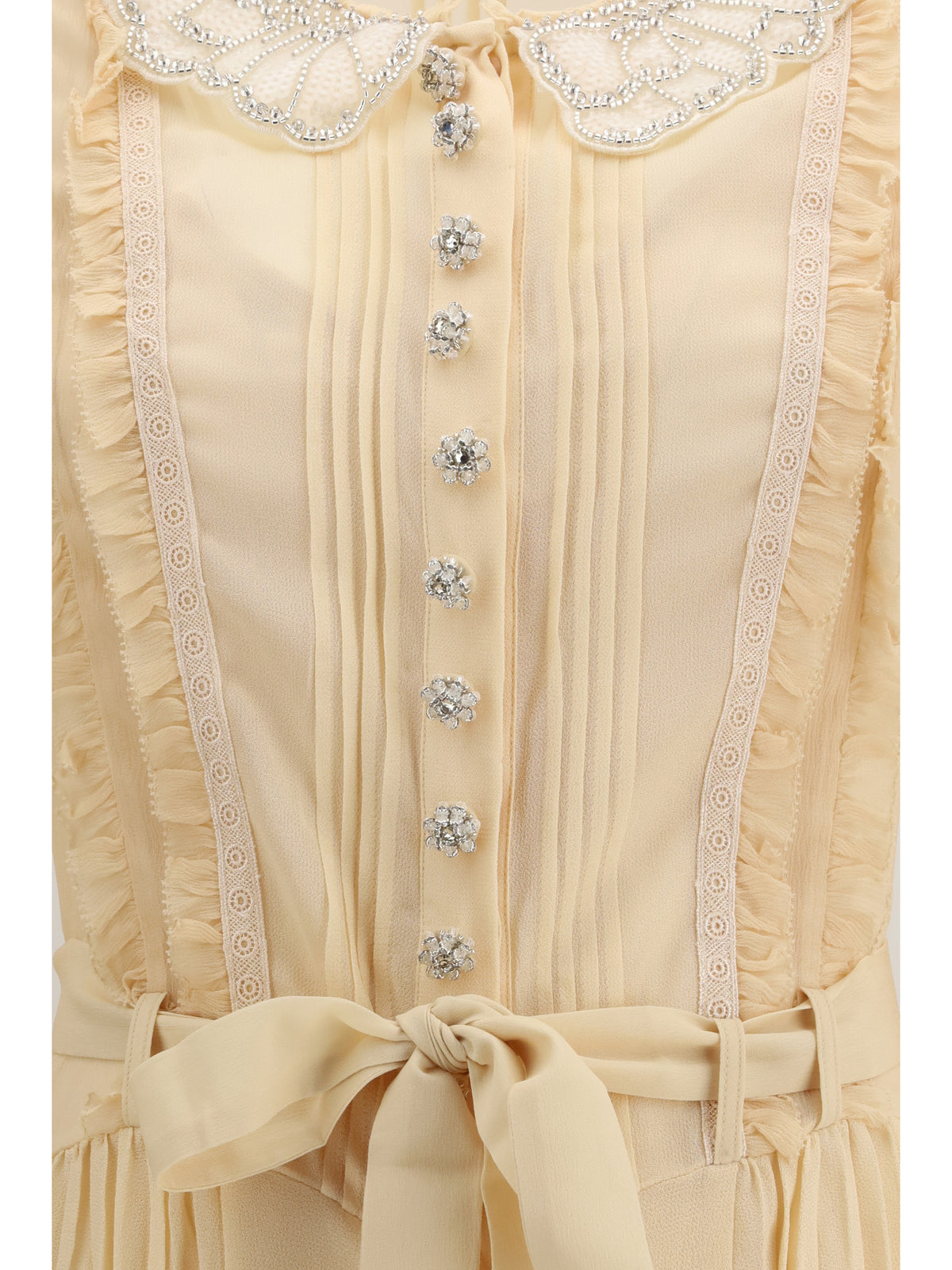 Self-Portrait Women Pleated Georgette Mini Dress