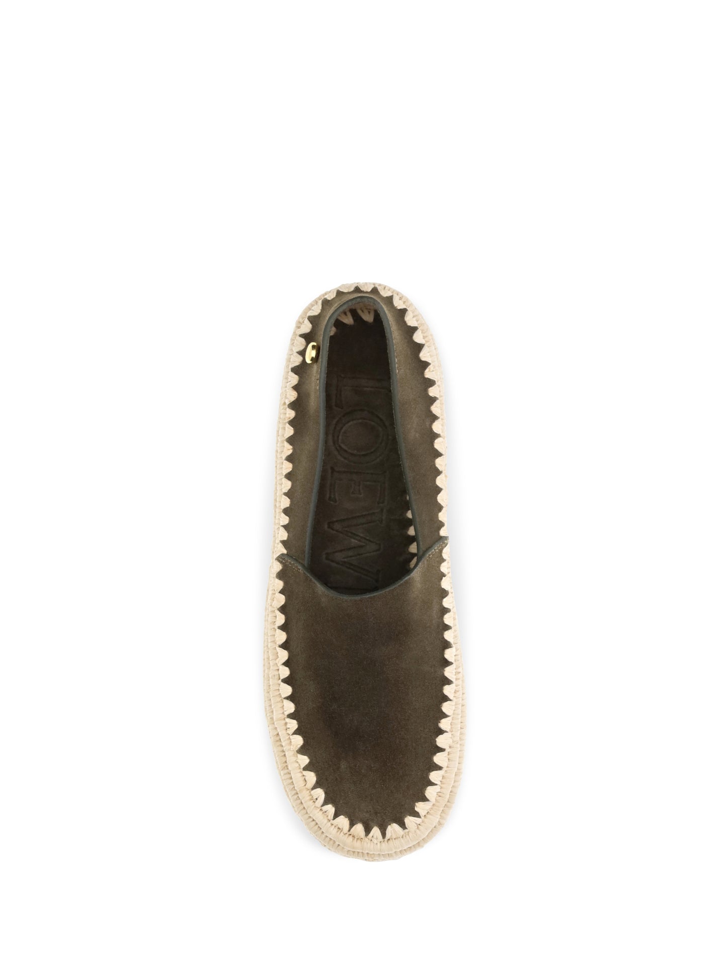 Loewe Women Rio Suede And Raffia Espadrillas LOEWE