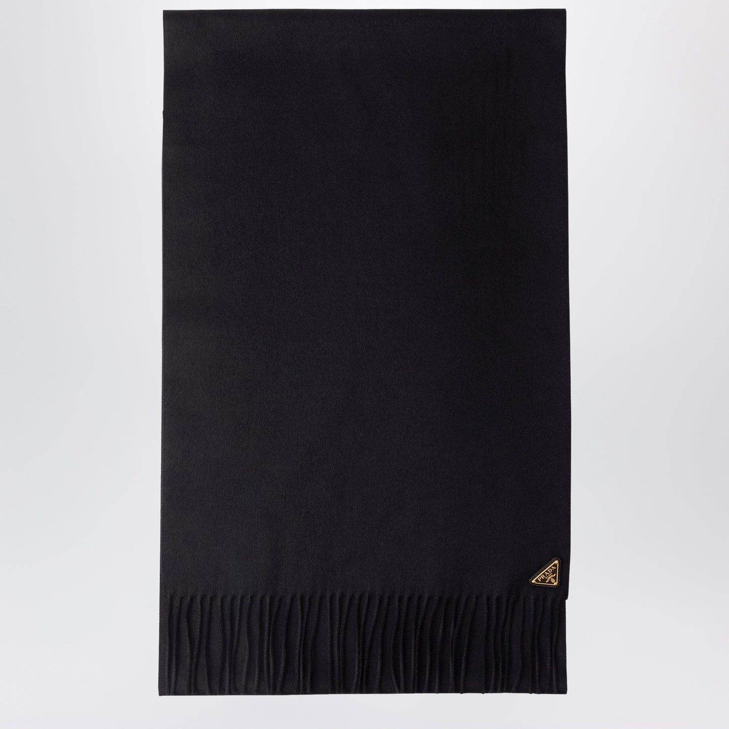 Prada Black Silk And Cashmere Scarf Women PRADA