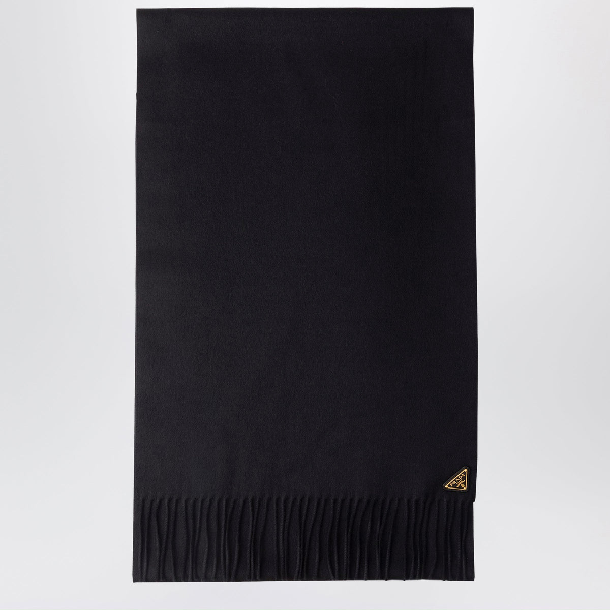 Prada Black Silk And Cashmere Scarf Women PRADA
