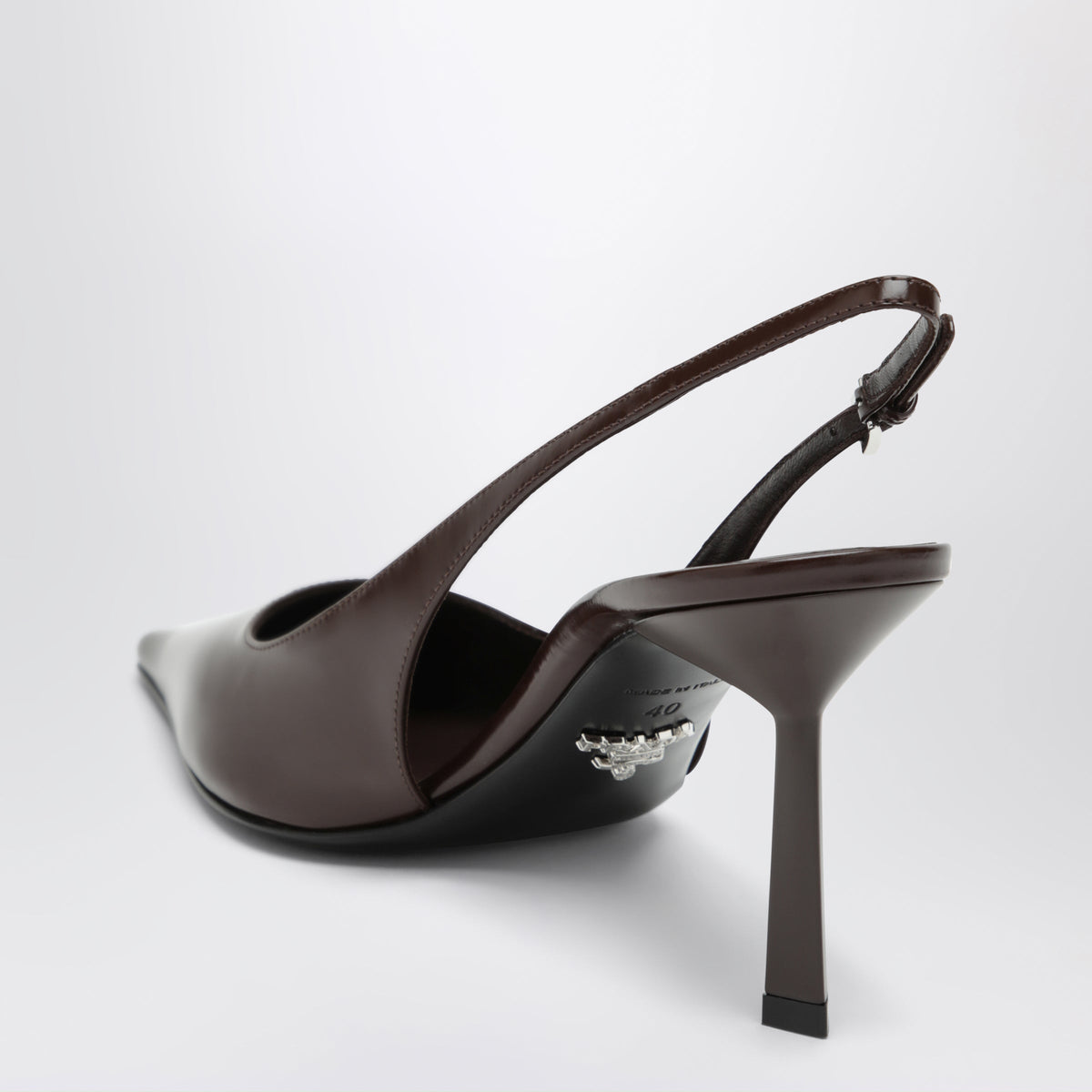 Prada Burnt Leather Slingback Pumps Women PRADA