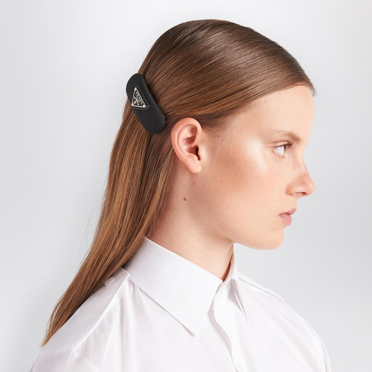 Prada Black Hair Clip In Re-Nylon Women Women PRADA