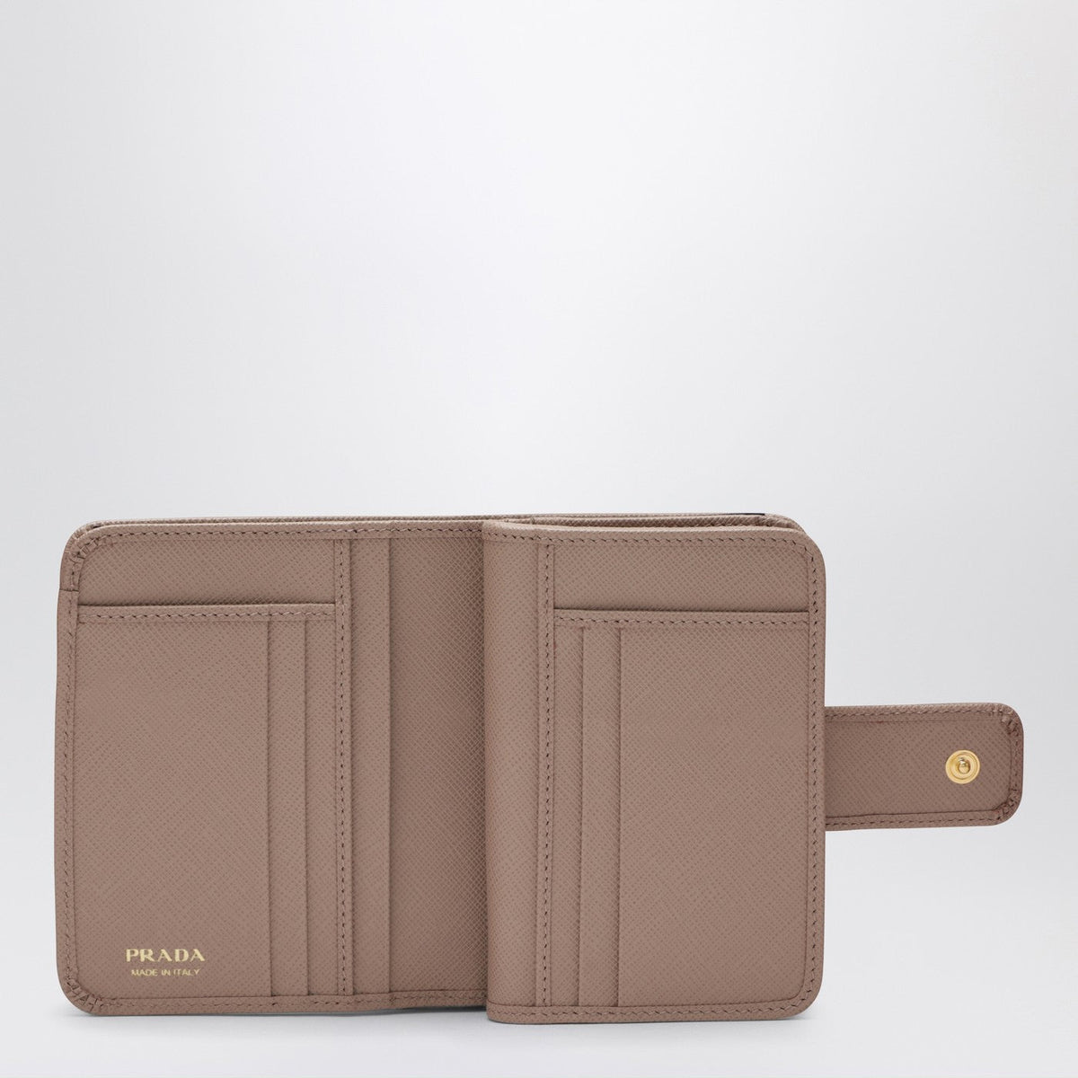 Prada Small Powder-Pink Saffiano Wallet Women Women PRADA