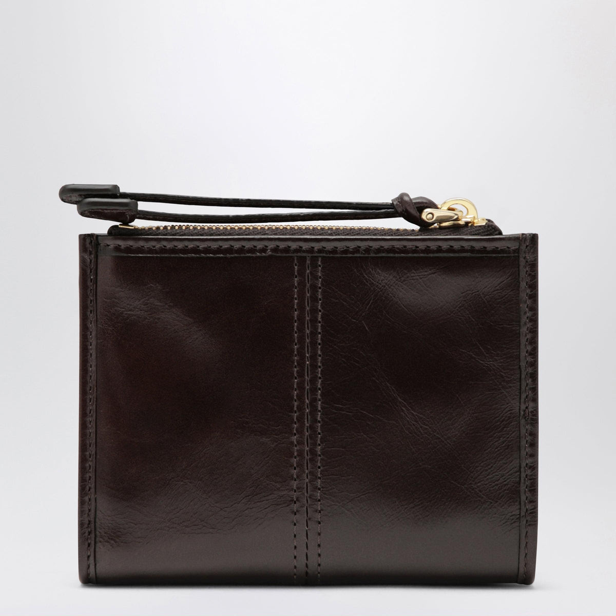 Prada Small Dark Brown Leather Wallet Women PRADA
