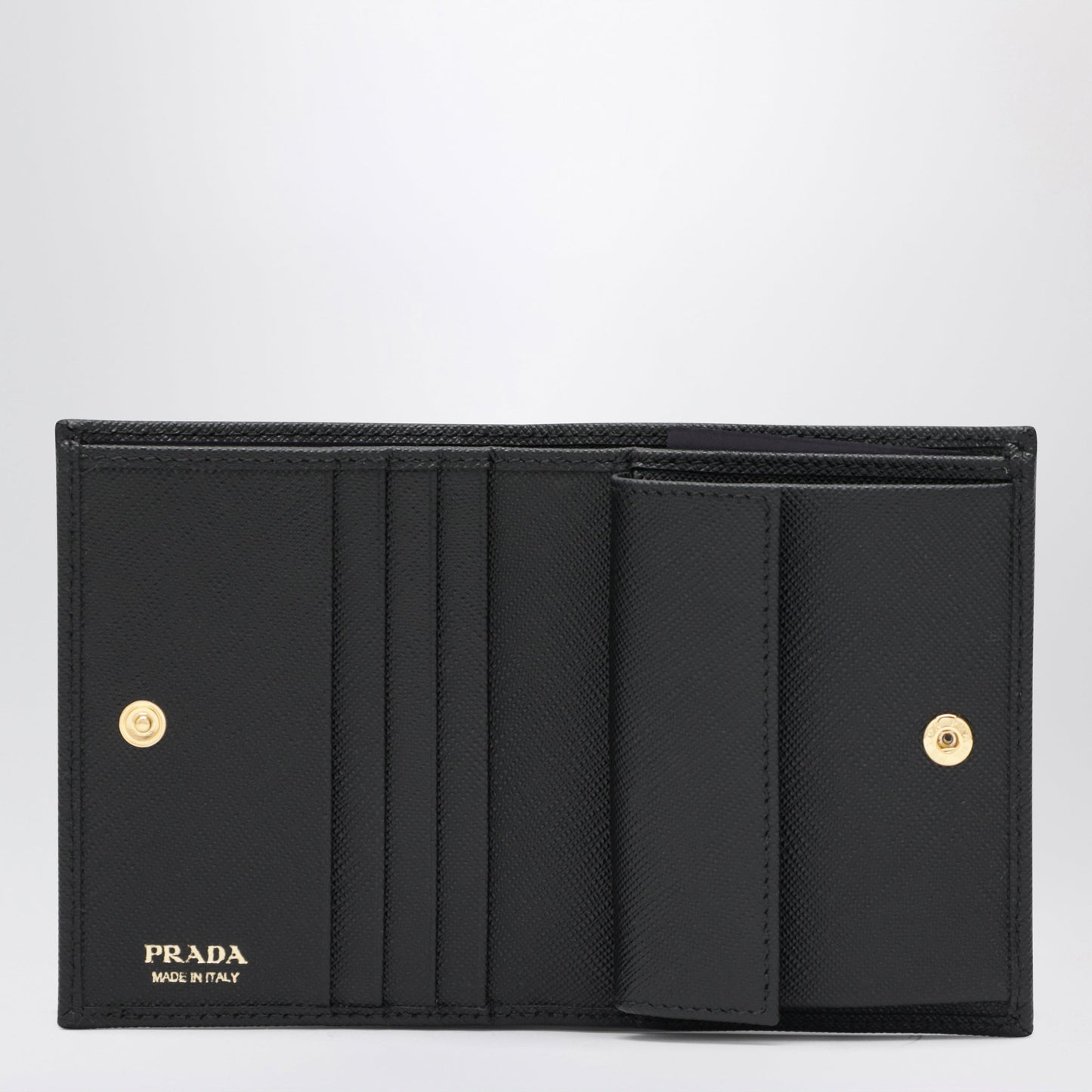 Prada Black Saffiano Leather Small Wallet Women PRADA