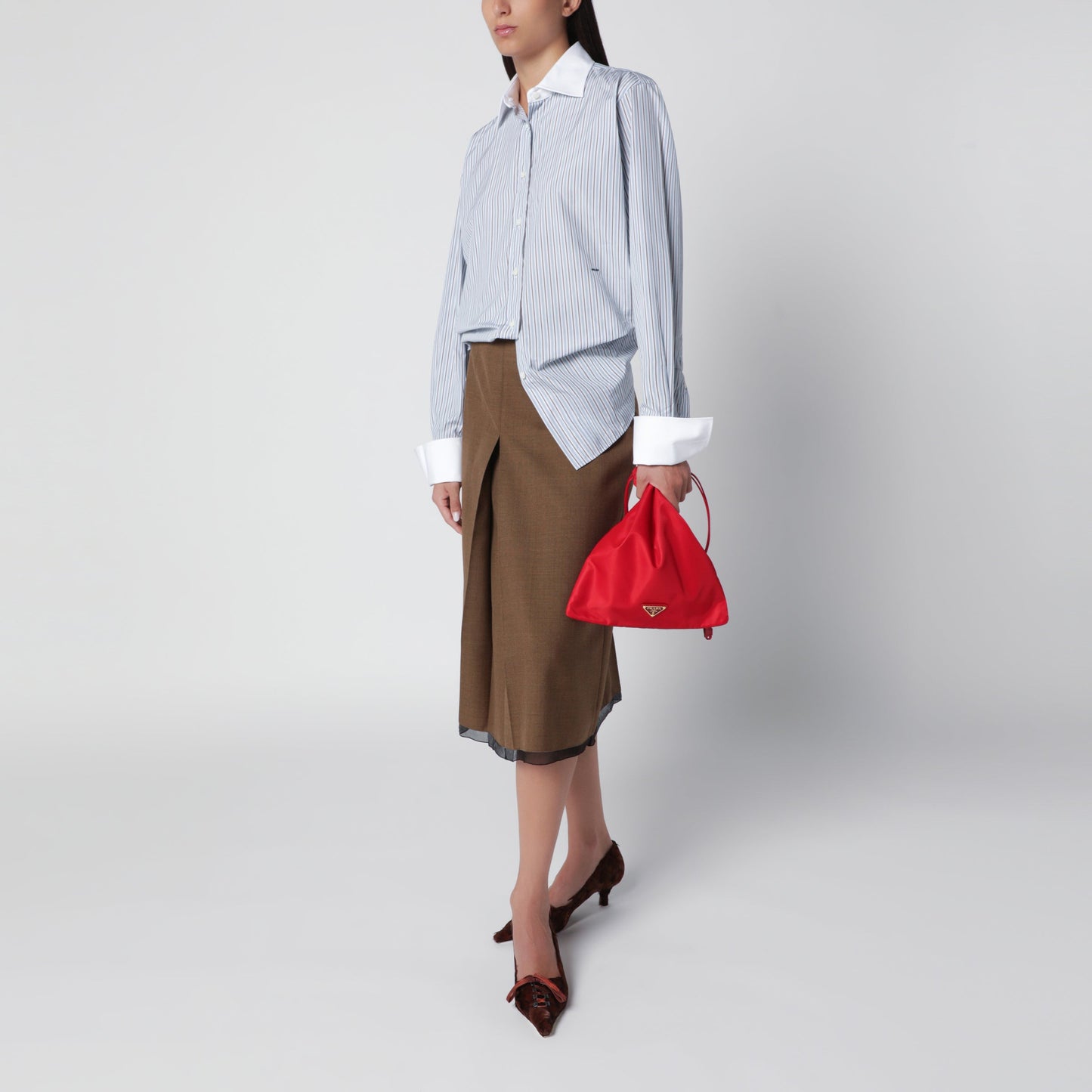 Prada Red Prada Wish Pouch In Re-Nylon Women PRADA