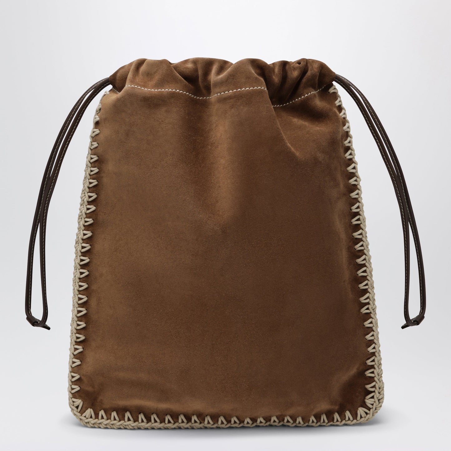 Prada Prada Wish Pouch In Cacao Suede Leather Women PRADA