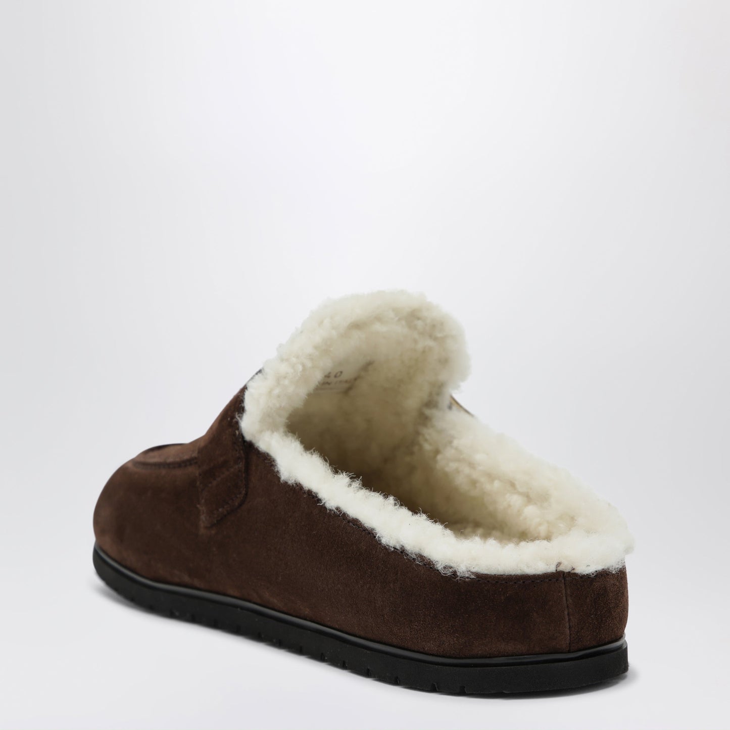 Prada Moro Suede Clogs With Shearling Lining Women PRADA