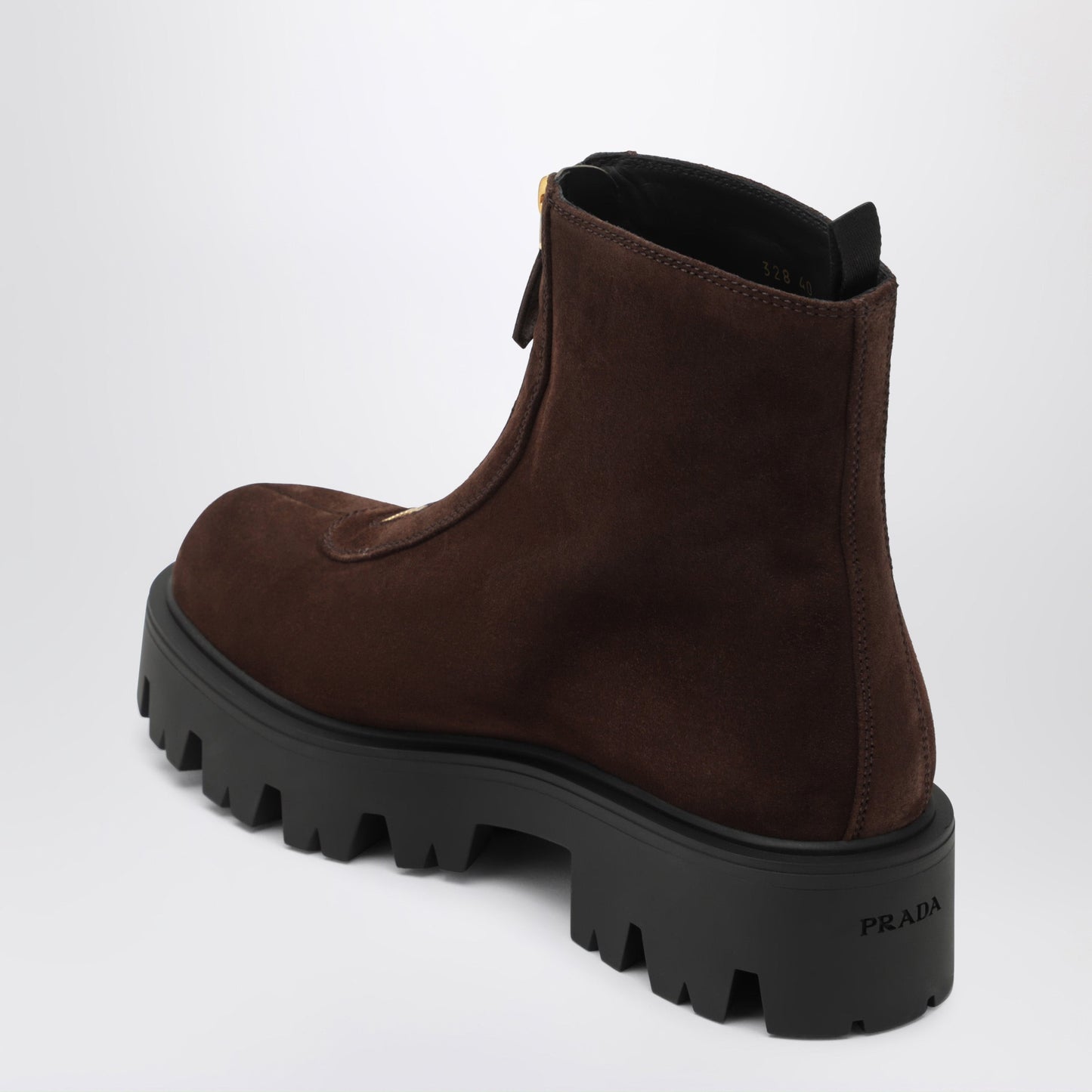 Prada Moro Suede Ankle Boots With Zip Women PRADA