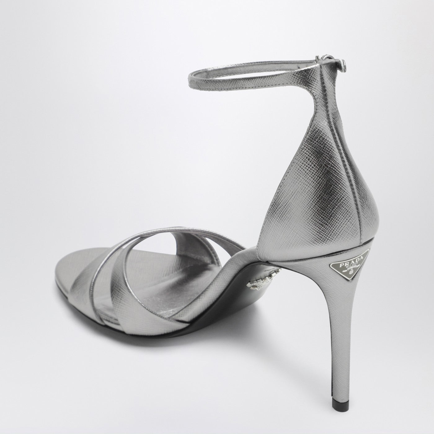 Prada Silver Heeled Sandals Women PRADA