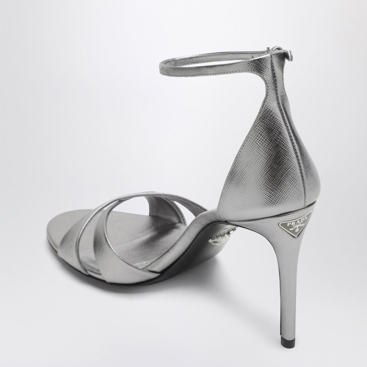 Prada Silver Heeled Sandals Women PRADA