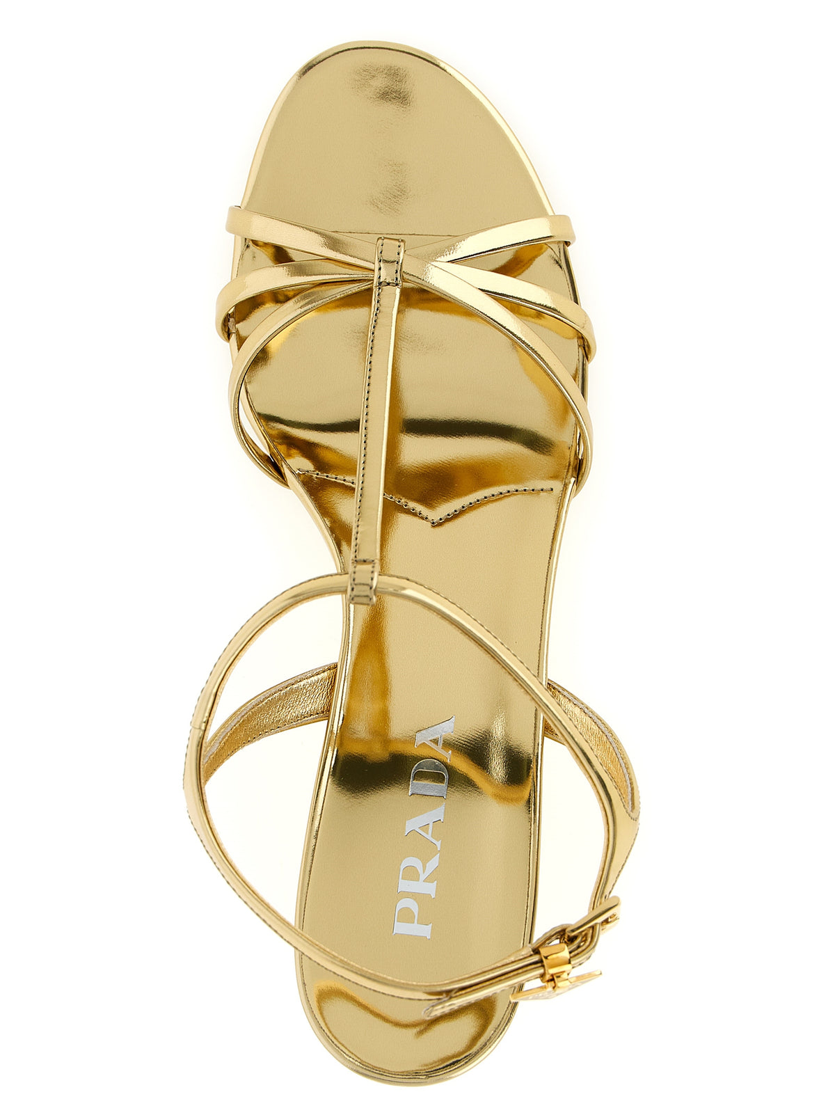 Prada Women Laminated Leather Sandals PRADA