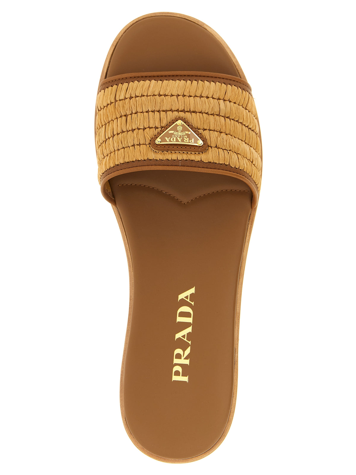 Prada Women Raffia Slides PRADA