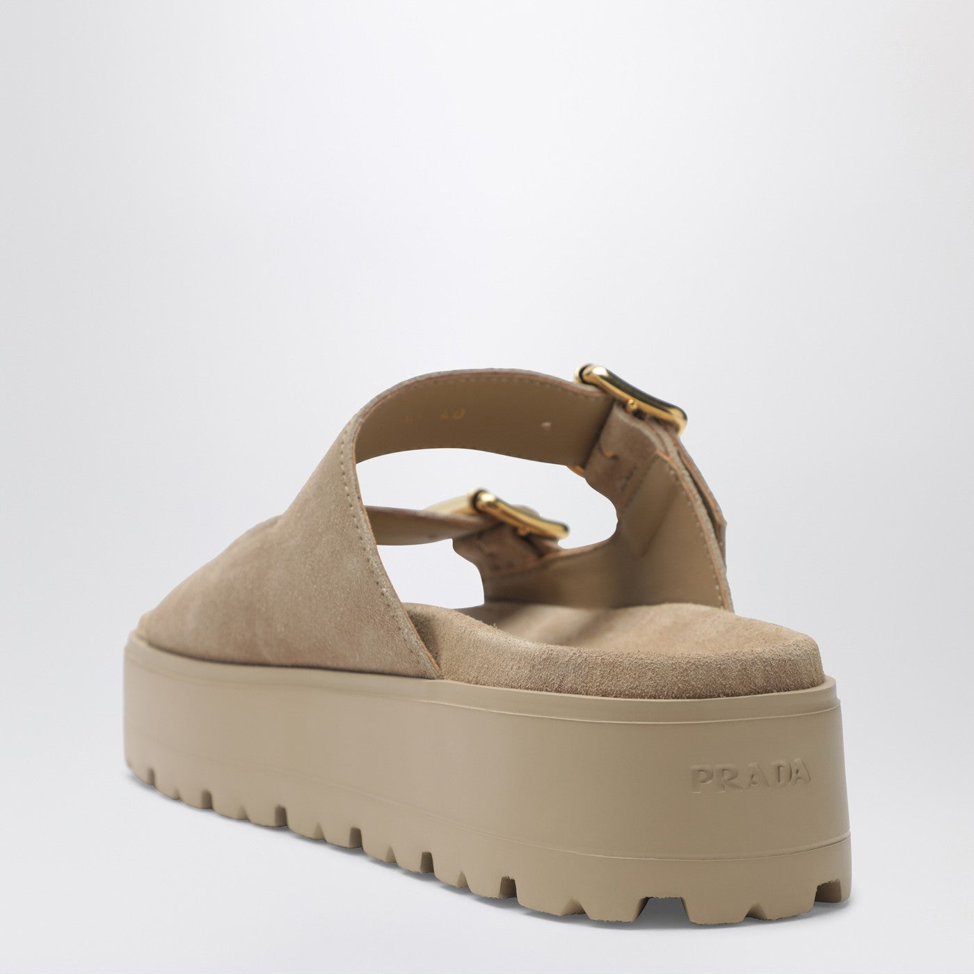 Prada Ecru Suede Sandals Women PRADA