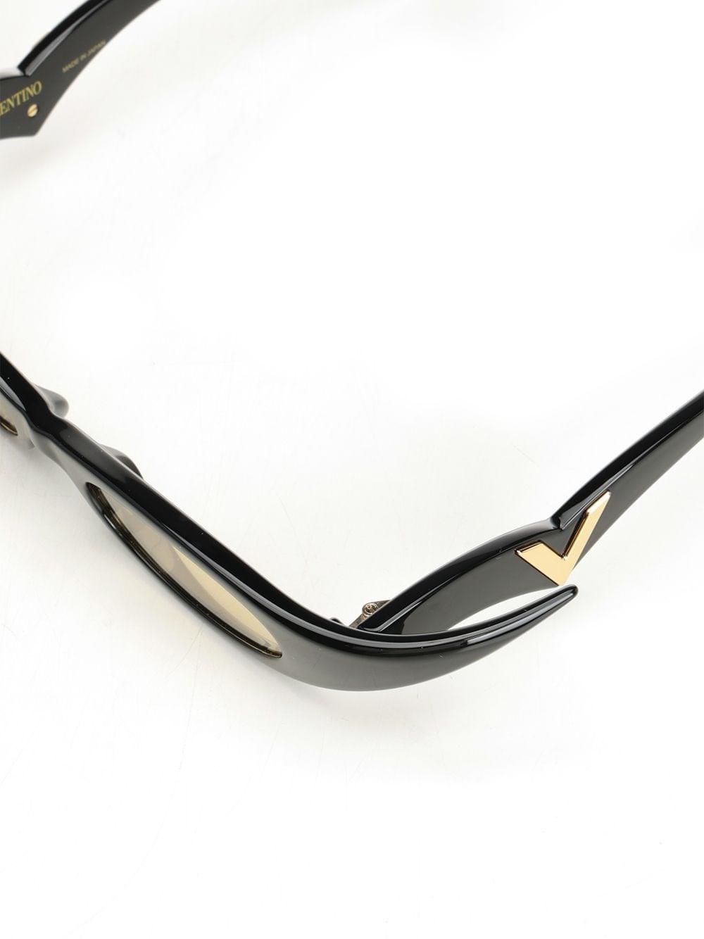 Valentino Garavani Women Black Acetate Sunglasses VALENTINO GARAVANI