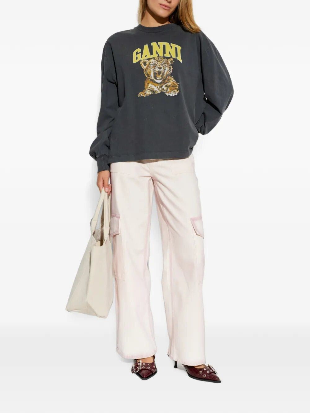Ganni Women Long-Sleeved T-Shirt GANNI
