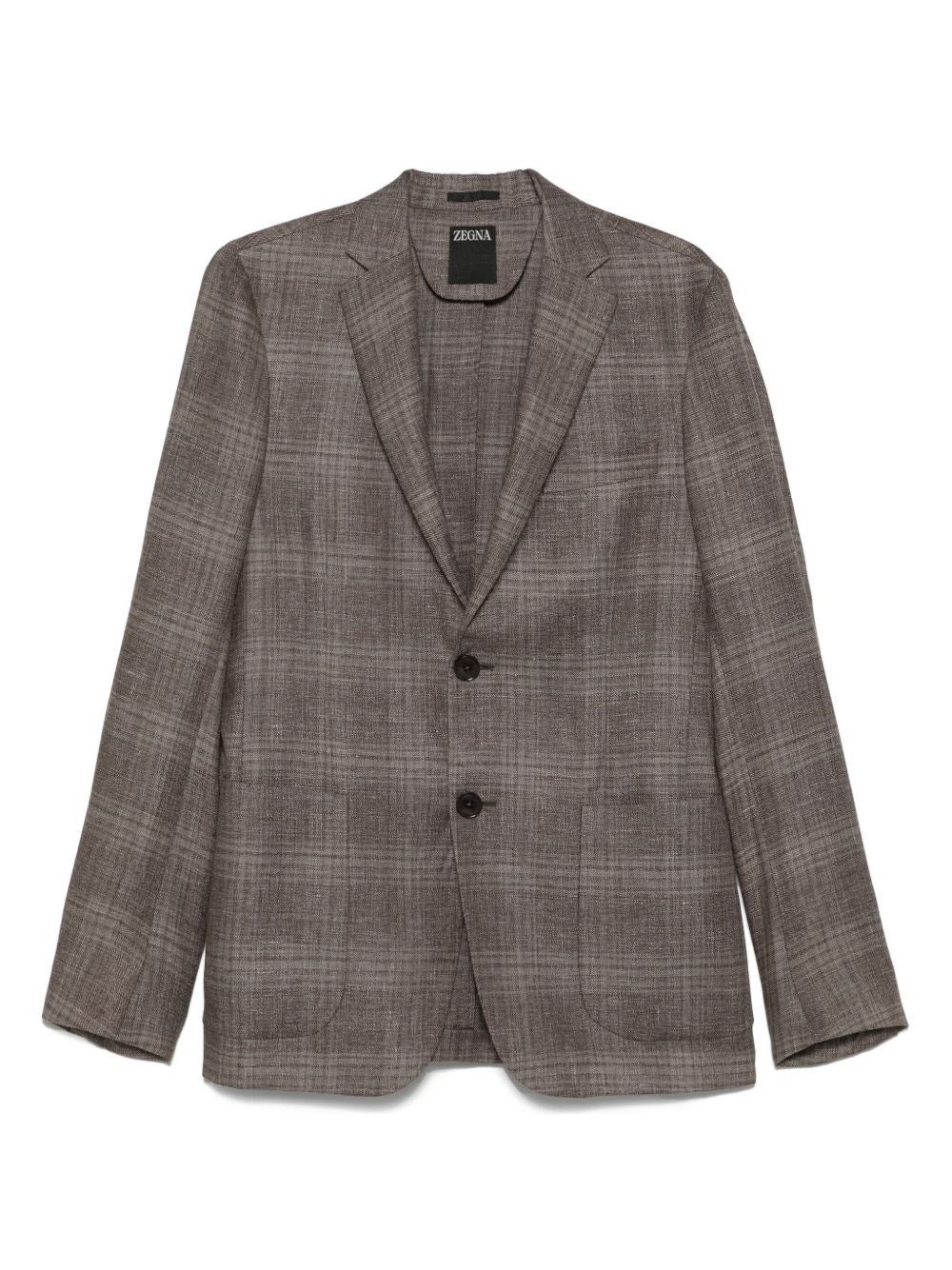 Zegna Men Linen And Wool Jacket ZEGNA
