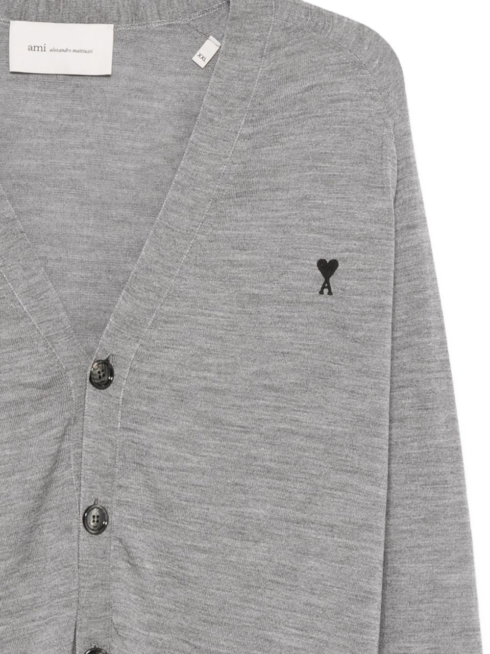 Ami Men Ami Paris V-Neck Wool Cardigan AMI PARIS