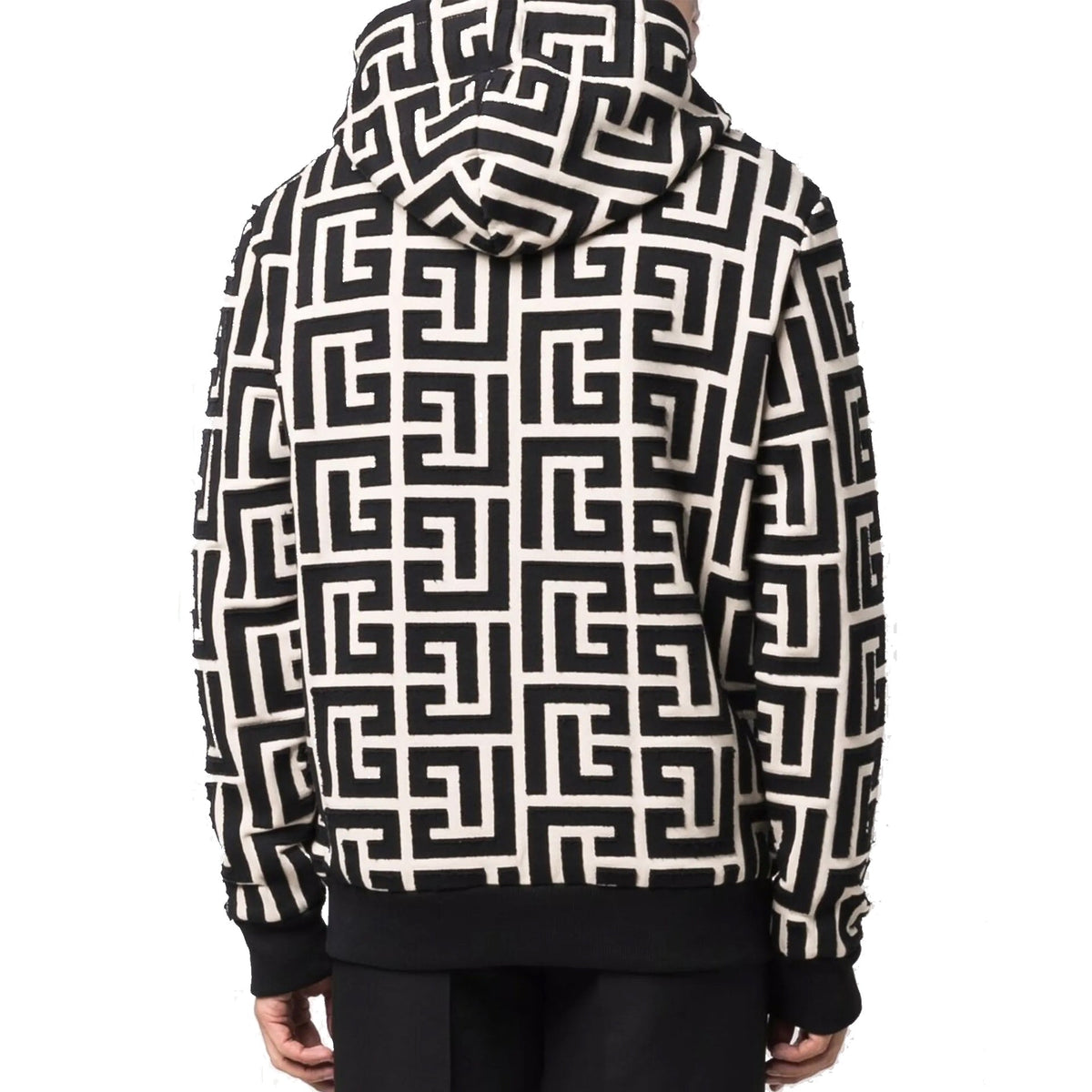 Balmain Monogrammed Hooded Sweatshirt Men Men BALMAIN