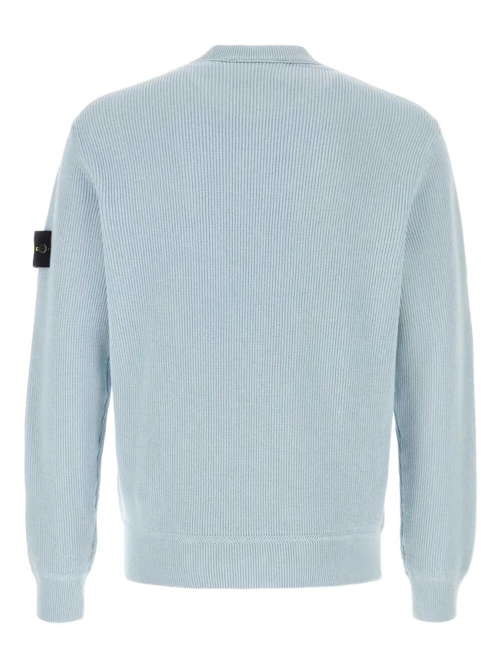 Stone Island Men Ribbed Soft Organic Cotton Crewneck STONE ISLAND