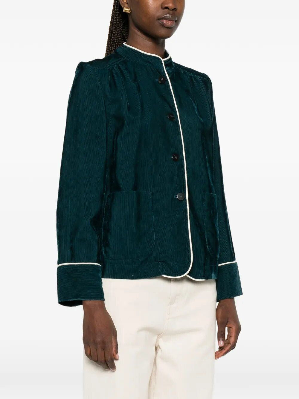 Forte_Forte Women Two-Thousand-Striped "Jade" Jacket FORTE FORTE