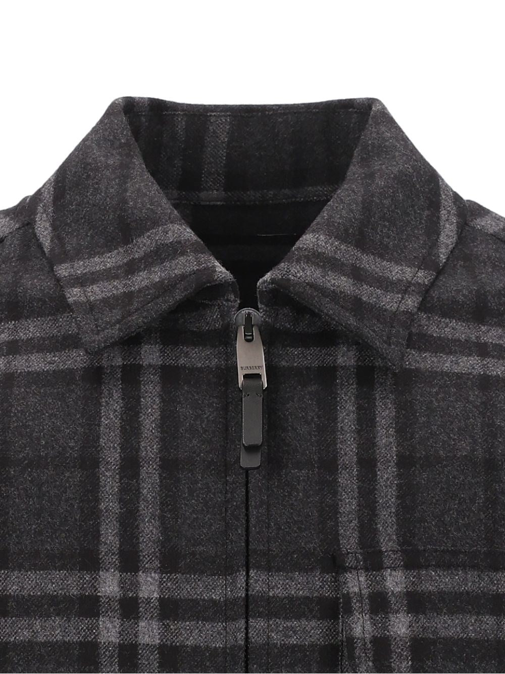 Burberry Men Check Wool And Cashmere Overshirt BURBERRY