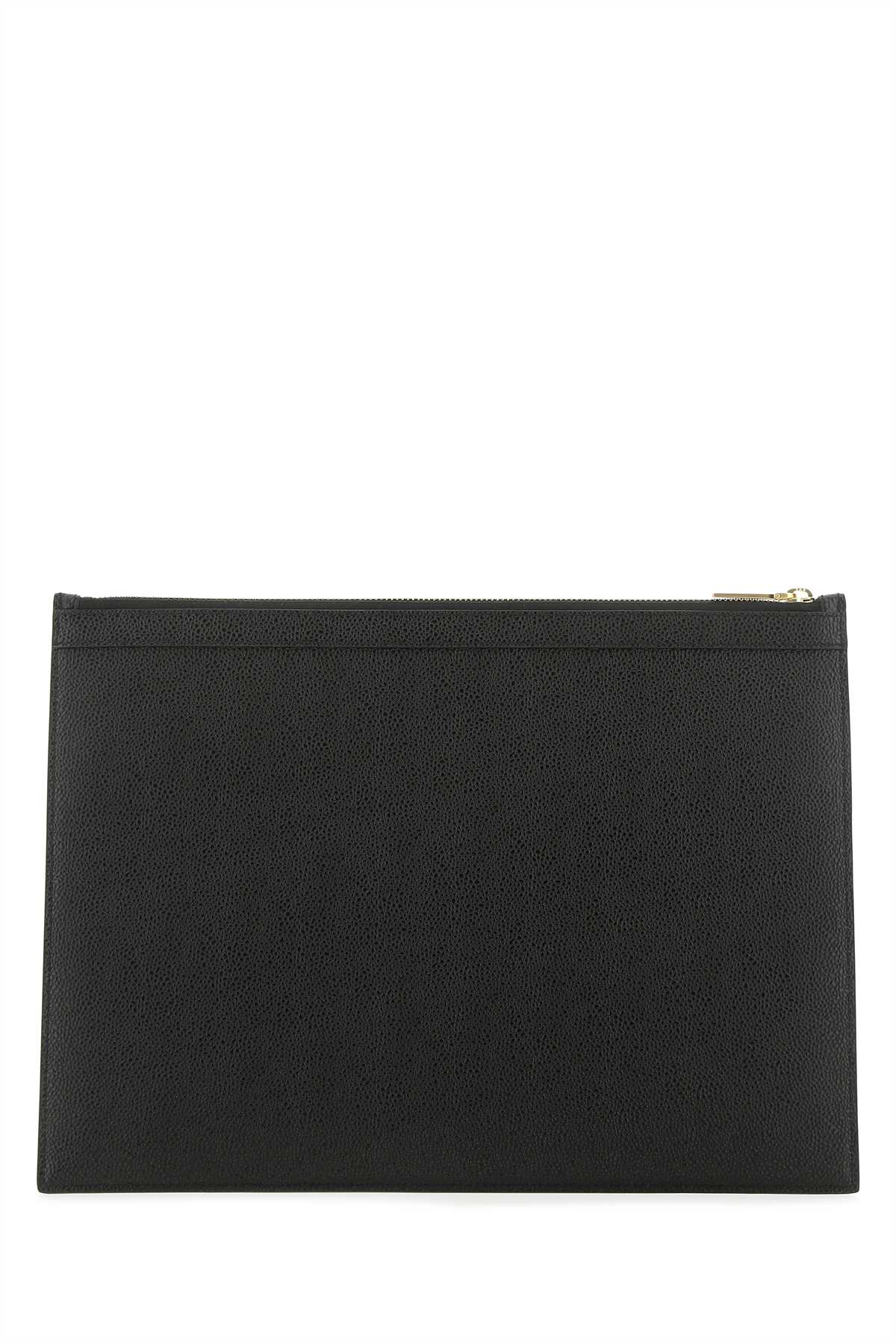 Thom Browne Men Black Leather Document Case THOM BROWNE