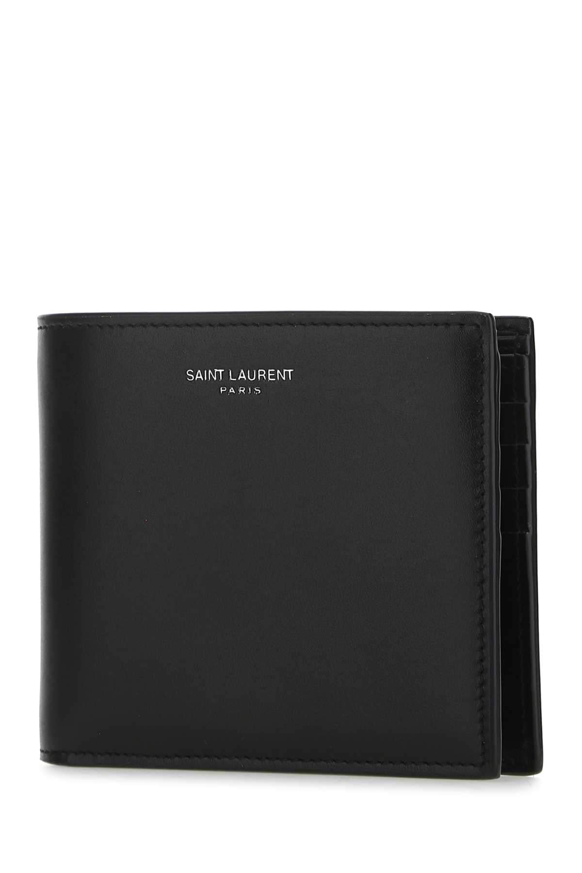Saint Laurent Men Black Leather Wallet SAINT LAURENT