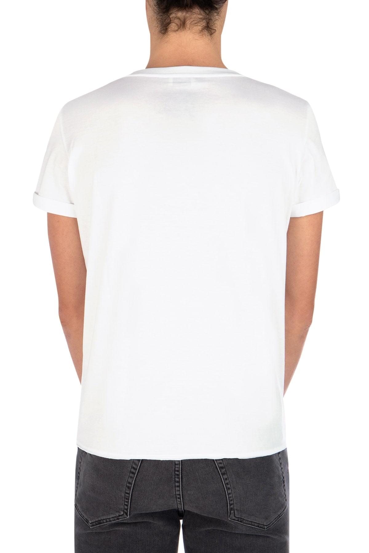 Saint Laurent Men White Cotton T-Shirt SAINT LAURENT
